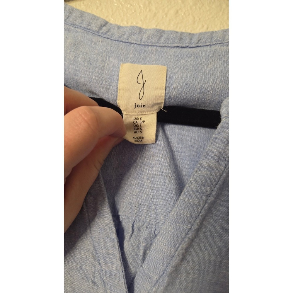 Joie Elevated Basic Linen Blend Button Front Blou… - image 4